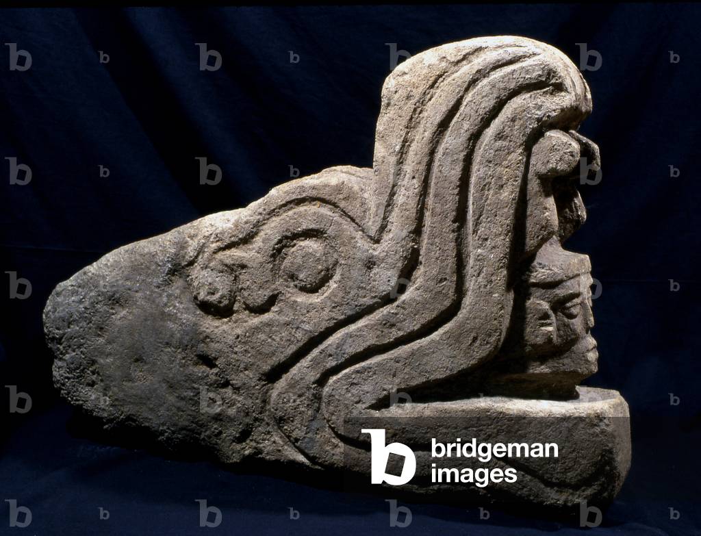 Marcatore di gioco palla da Mixco Viejo, Guatemala, periodo post-classico (pietra)