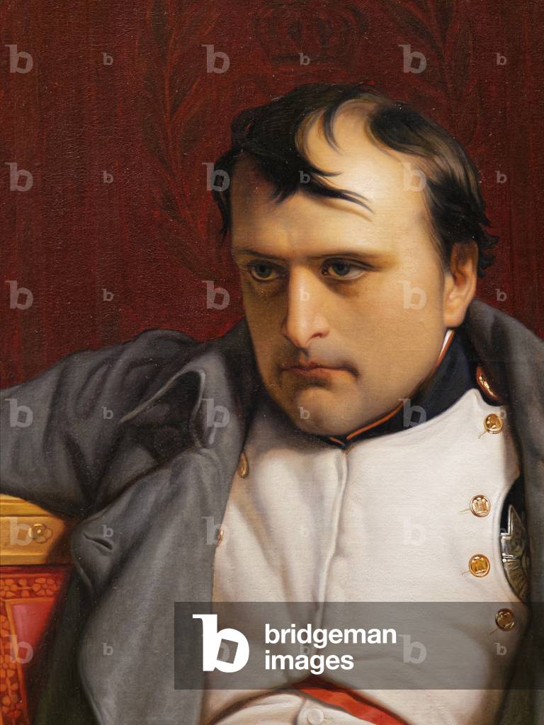 Napoleon I at Fontainebleau, 31st March 1814, detail of the face, 1840 (oil on canvas)