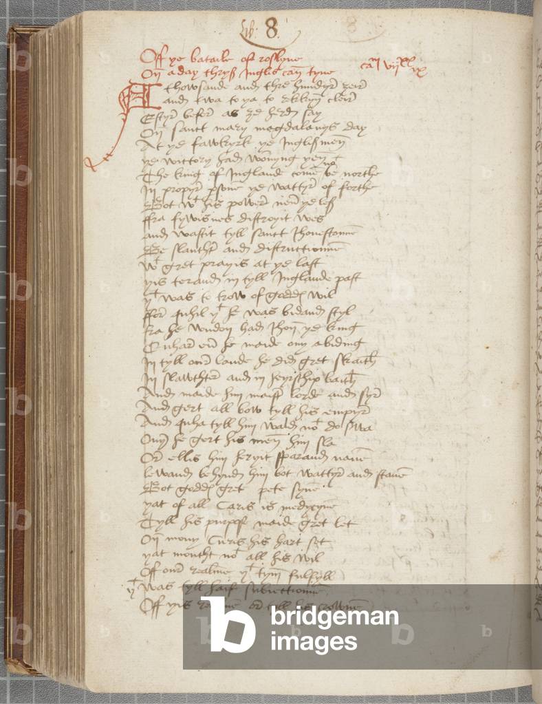 Bild von Zeichnung "Kopie der Chronik Andrew von Wyntoun" 1550, b/w
