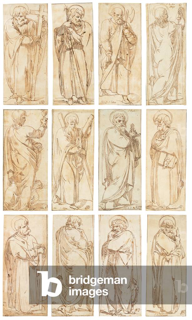 Immagine di Disegno "Dodici studi sugli apostoli" 1763 di Giuseppe Cades