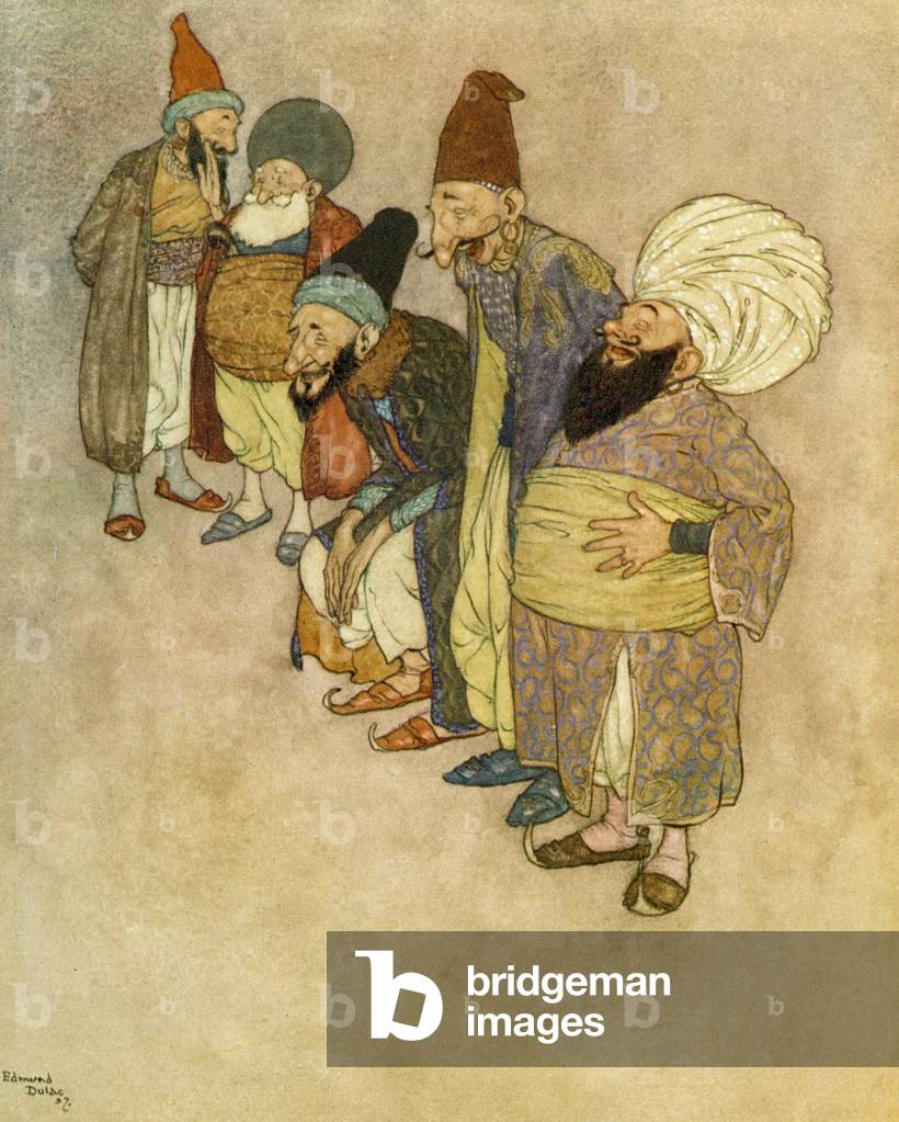 La storia del cavallo magico, illustrazione dalle Notti Arabiche, 1907 (litografia)