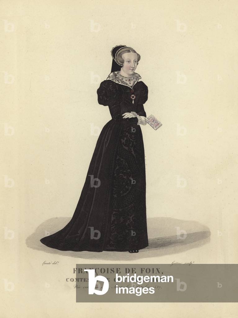 Immagine di Incisione "Francoise de Foix" 1801 di French School, b/w