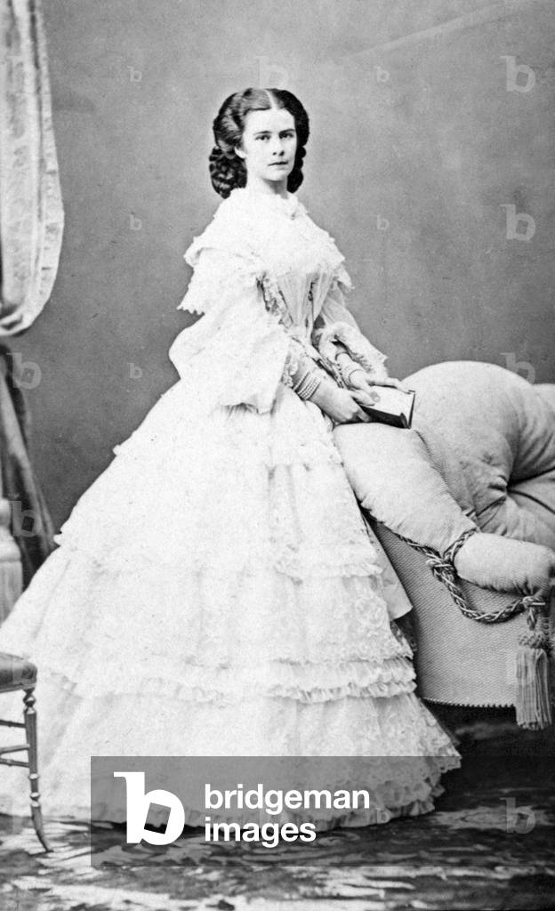 "Imperatrice Elisabetta d'Austria (b/n foto)", b/w