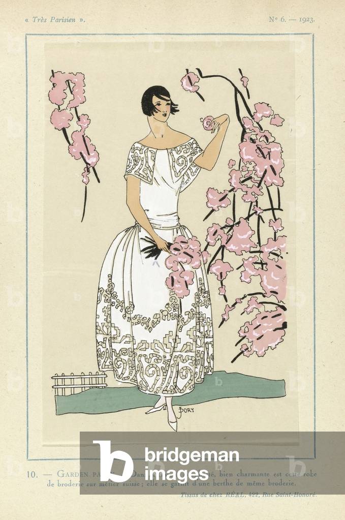 « Garden Party », de Tres Parisien, pub. 1923 (gravure colorée)