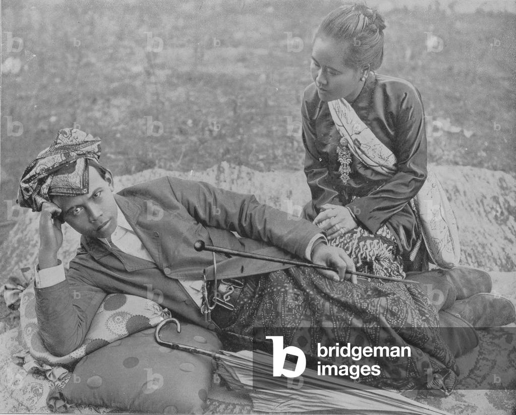 "Javanese Braut Und Bräutigam", 1894, b/w