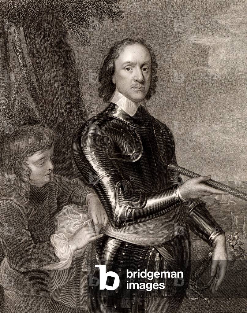 Immagine di Incisione "Ritratto di Oliver Cromwell", b/w