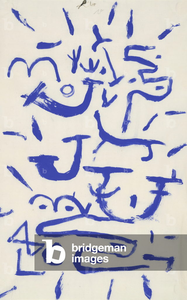 Kriechendes und Baumendes (Creeper and Climber), 1937 (blue gouache)