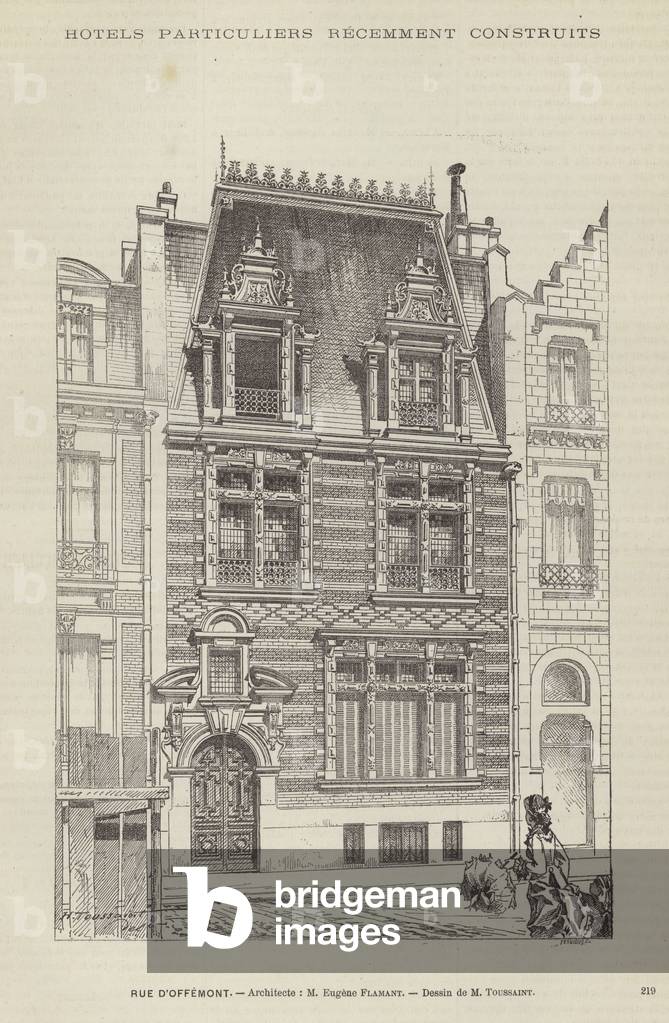 Rue d'Offemont (gravure) 1801 par French School