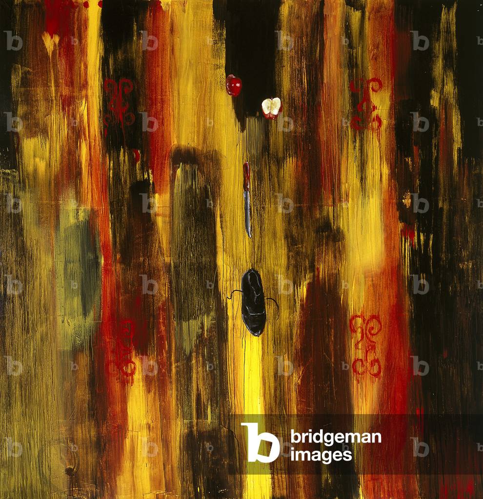 Love Is Blindness, 1994 (oil & enamel on newsprint on canvas)