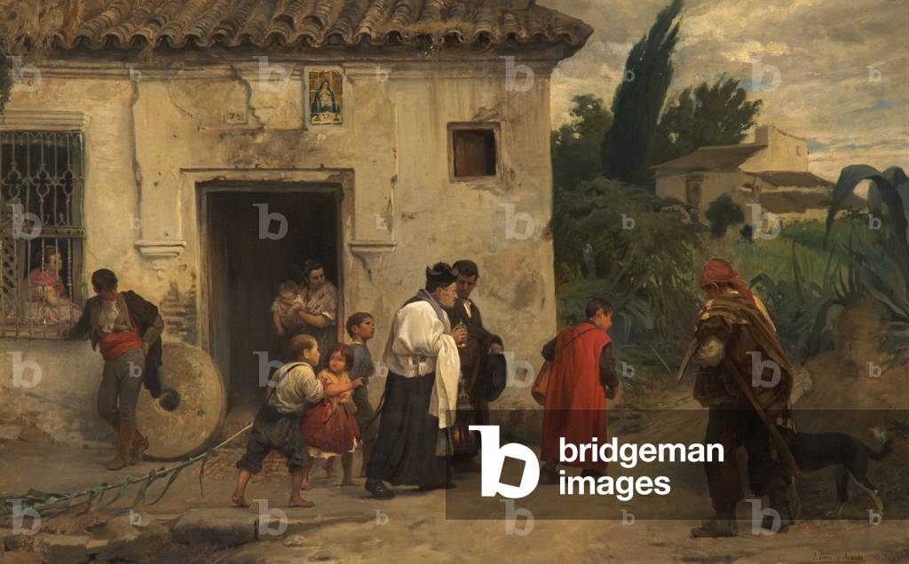 El santo óleo, o L'olio santo, 1871 (olio su tela)