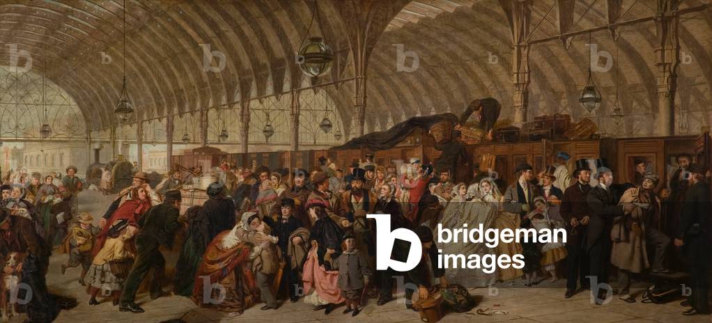 Immagine di Stampa "La stazione ferroviaria" 1863 di William Powell Frith