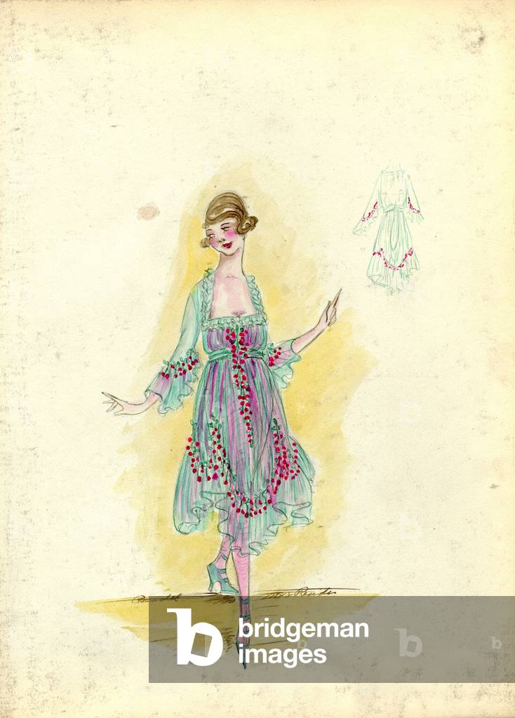 Bild von Zeichnung "Kleid" von Henri Bendel Studio