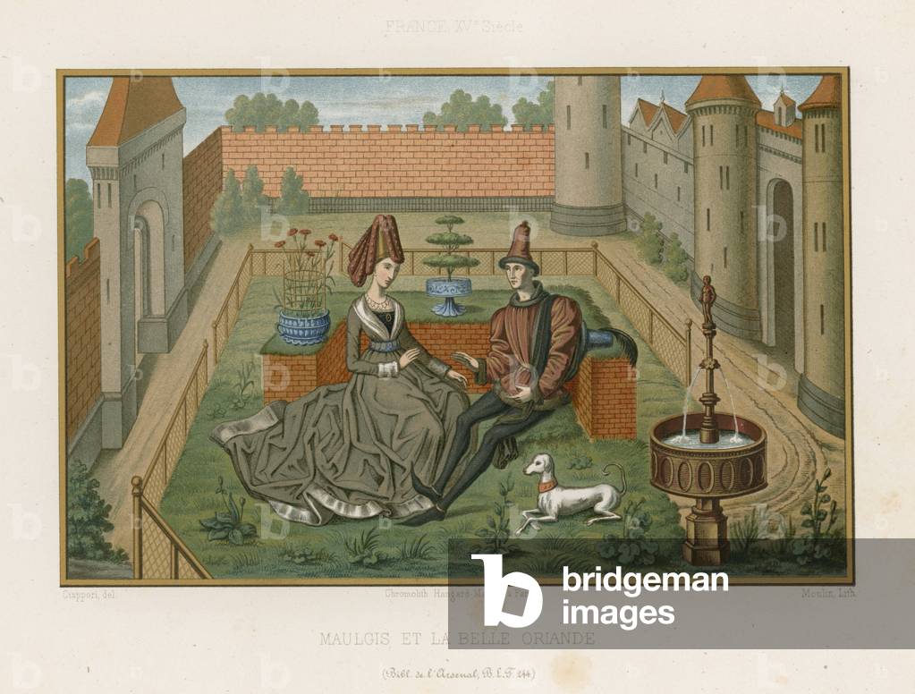 "Maugris und Oriadne (Chromolitho)" 1801 von French School