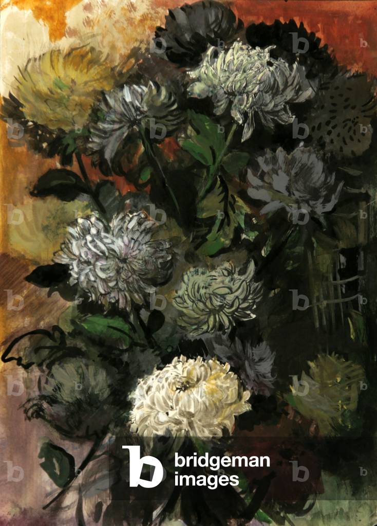Blumen, 1971 (Tempera auf Papier)