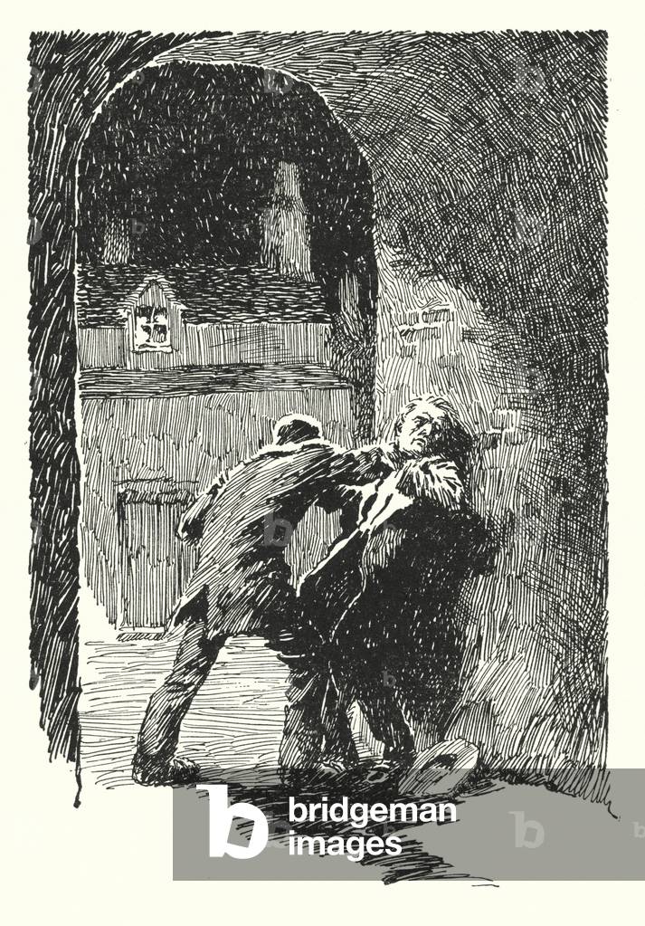 Bild von Druck "Illustration zu Das Bild von Dorian Gray von Oscar Wilde (litho)" von Lui Trugo, b/w