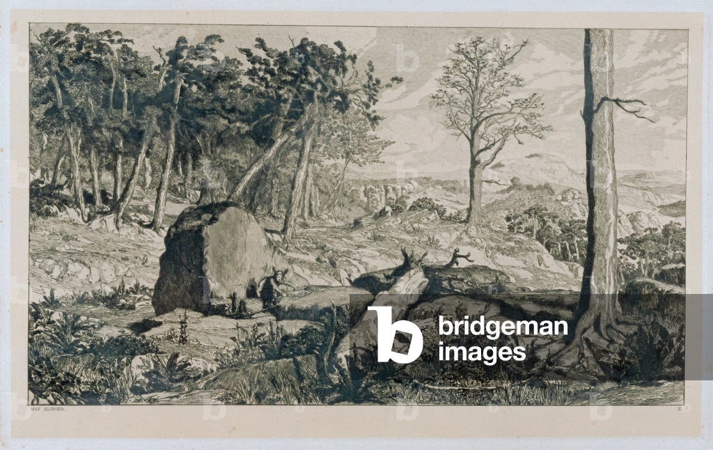 Paysage de montagne, 1898 (gravure)