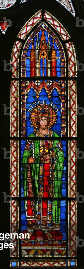 Window w13 depicting Emperor Otto II (stained glass) by French Artist