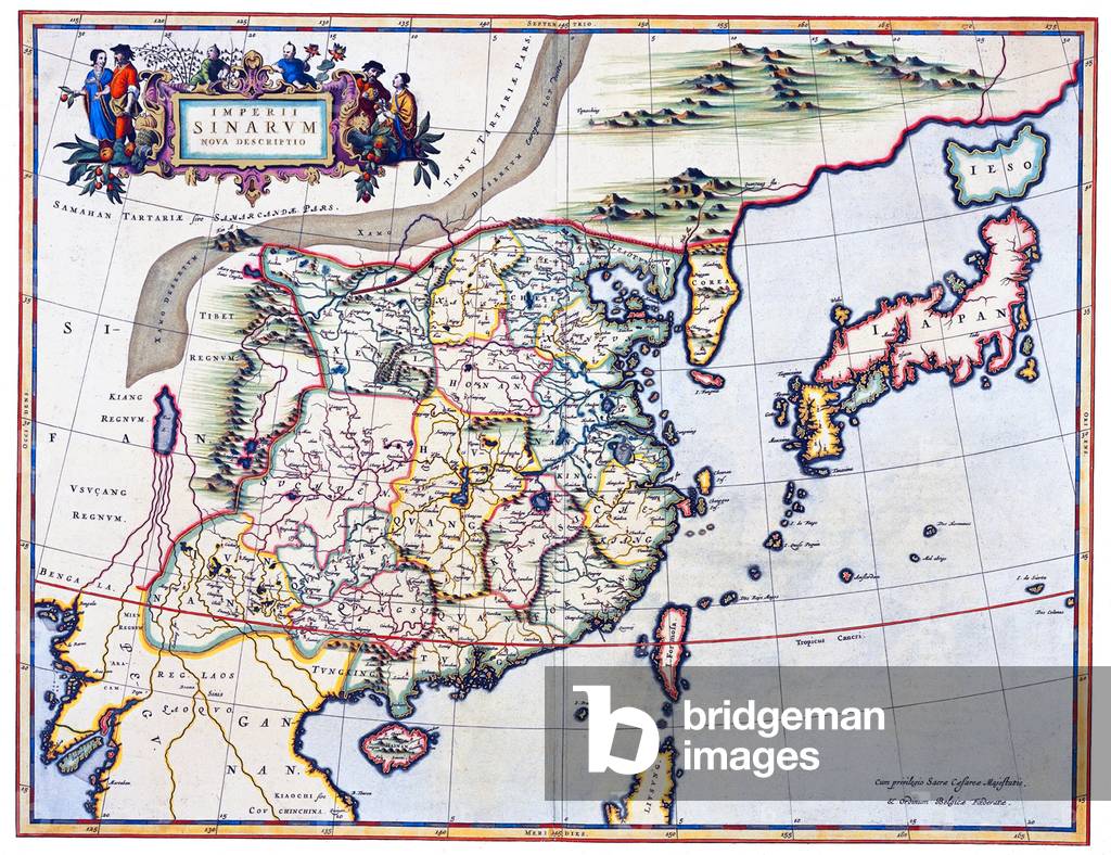 China: “Imperii Sinarum Nova Descriptio” (Eine neue Beschreibung des chinesischen Reiches). Atlas Blaeu, Laure