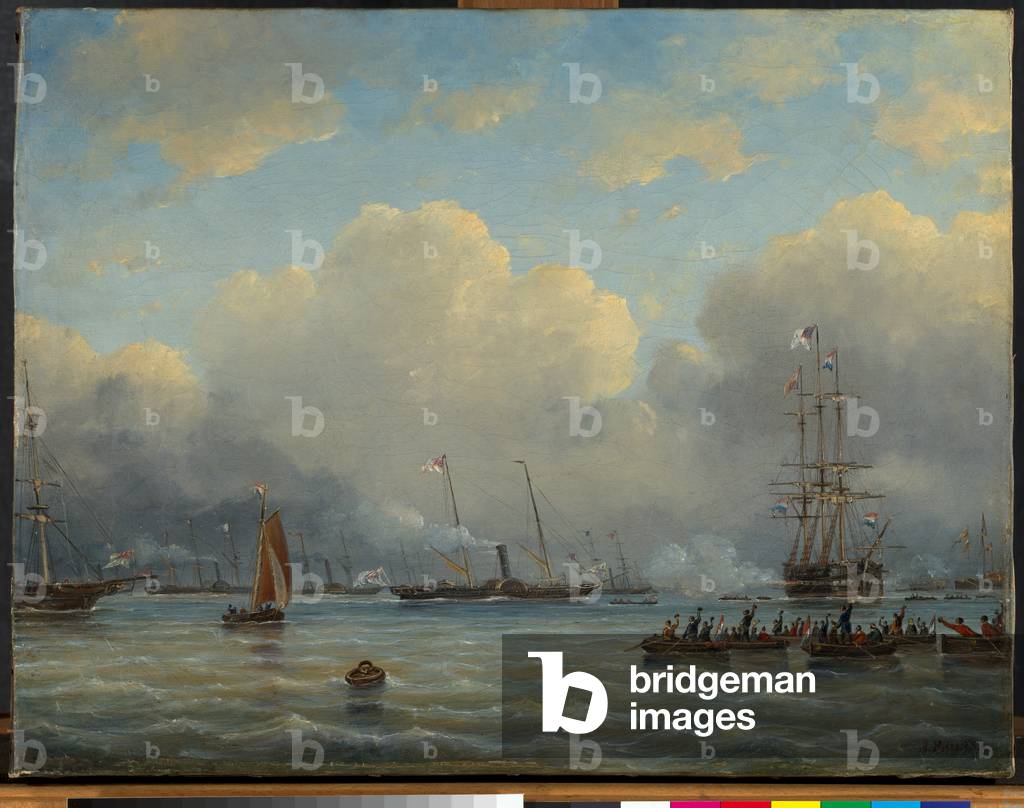 Die königliche Yacht von Flushing, 1853 (Öl auf Leinwand)