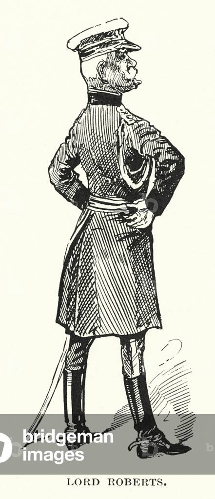 Image de Estampe représentant Lord Roberts (lithographie) 1901 par Harry Furniss