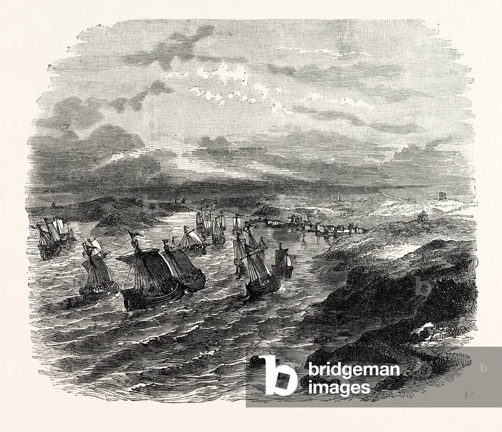 Bild von Gravur "Die französische Flotte"