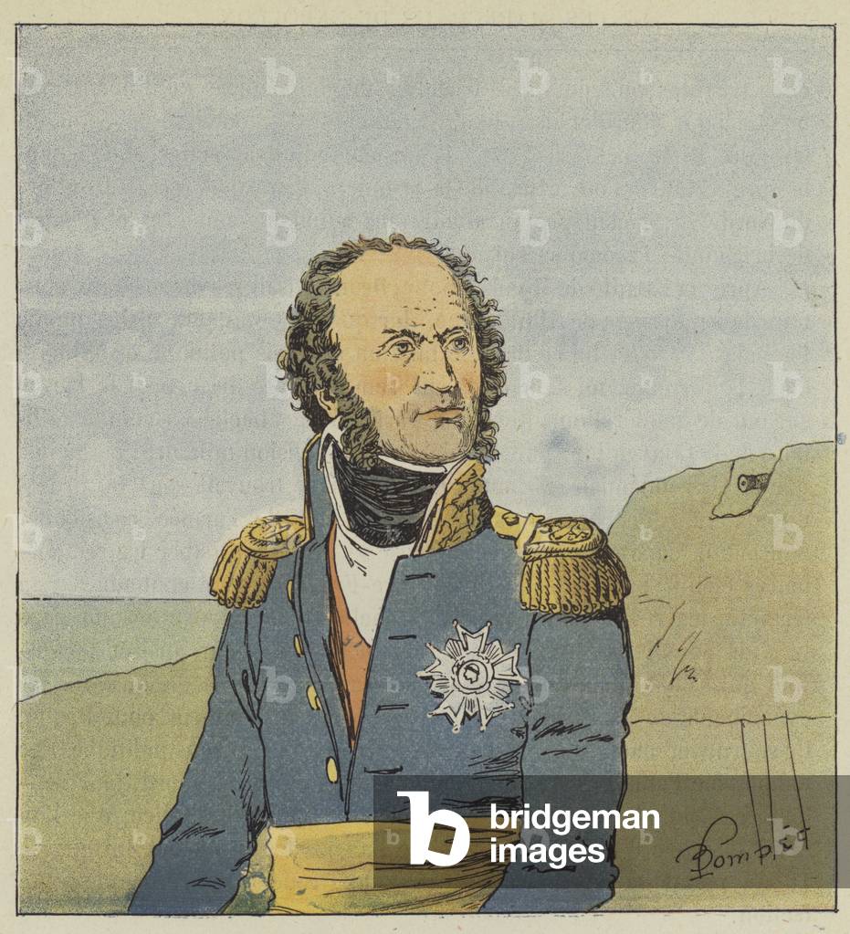 Le marechal Brune (coloris litho) par Louis Charles Bombled