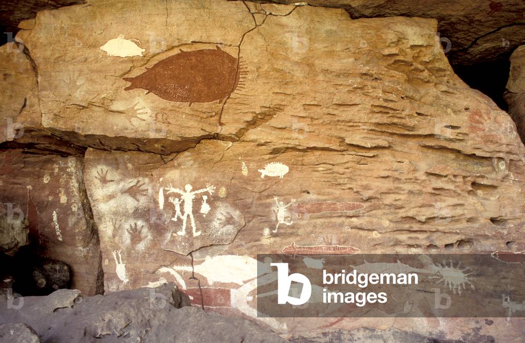 Nordaustralien, Kap York, Quinkan. Felsmalereien der Aborigines