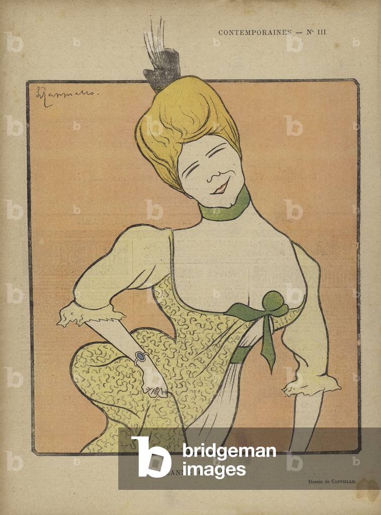 Jeanne Granier, Illustrazione per Le Rire (color lito)