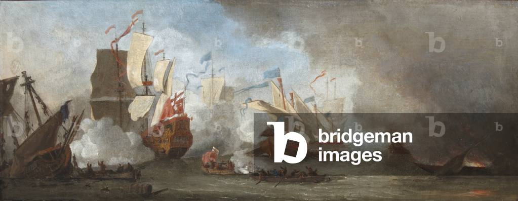 Immagine di Dipinto "Una battaglia di mare" di the Younger Velde