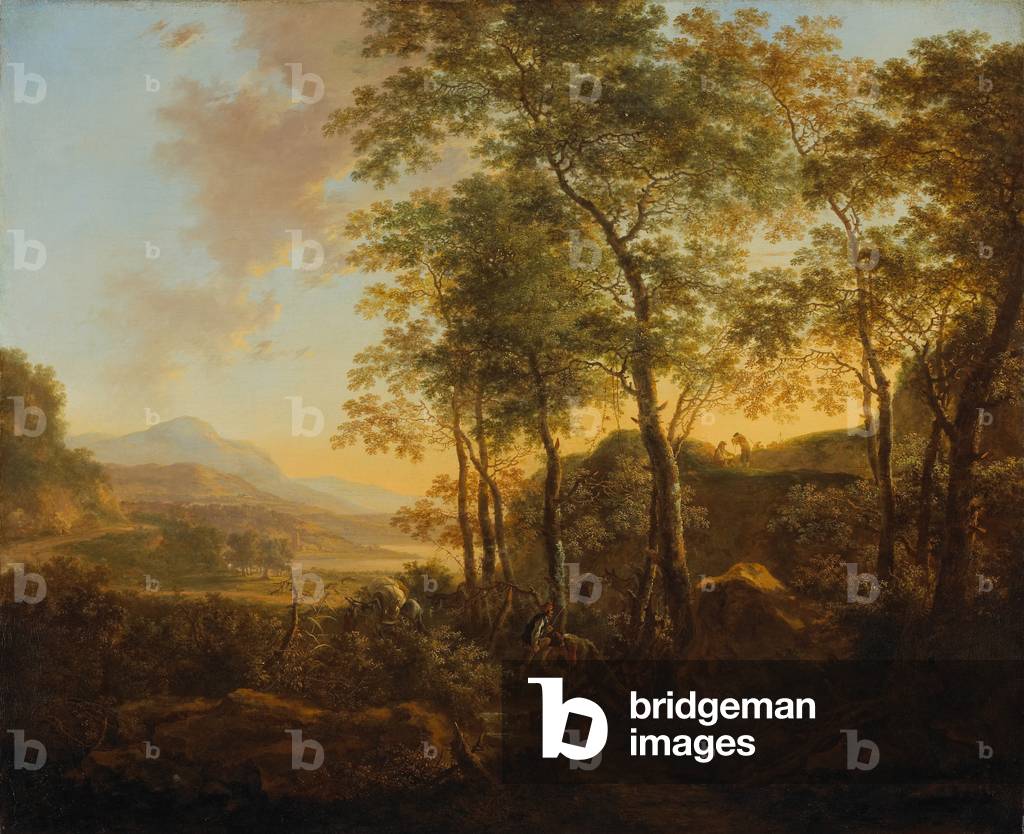 Immagine di Dipinto "Boscoso Collina con una Vista", c.1645 di Jan Both