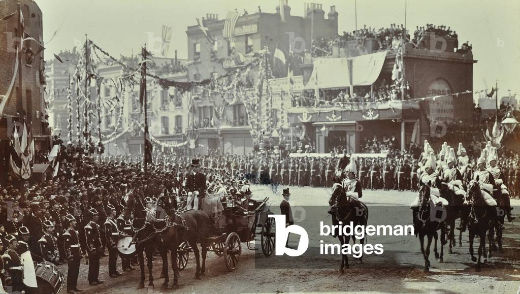 Bild von Fotografie "Blackwall Tunnel: Pagentry als Prinz von Wales" 1897 von English Photographer