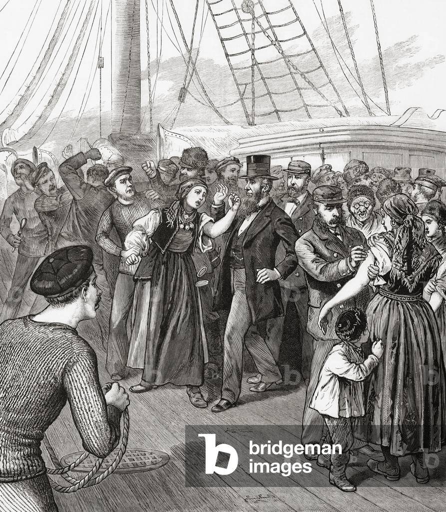 Immagine di Stampa "Funzionari sanitari di New York che vaccinano gli immigrati contro il vaiolo (stampa)" 188