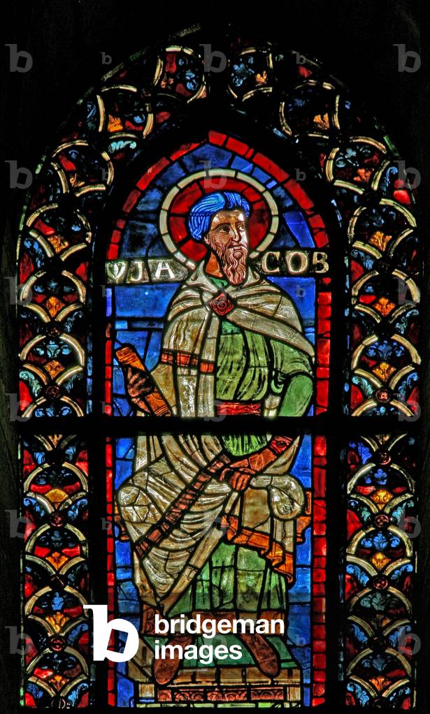 Window w210 depicting Jacob (stained glass) c.1190 by French Artist