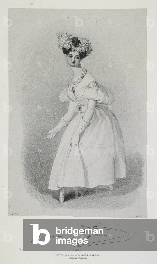 Maria Taglioni (1804 - 1884). Italian/Swedish ballet dancer.