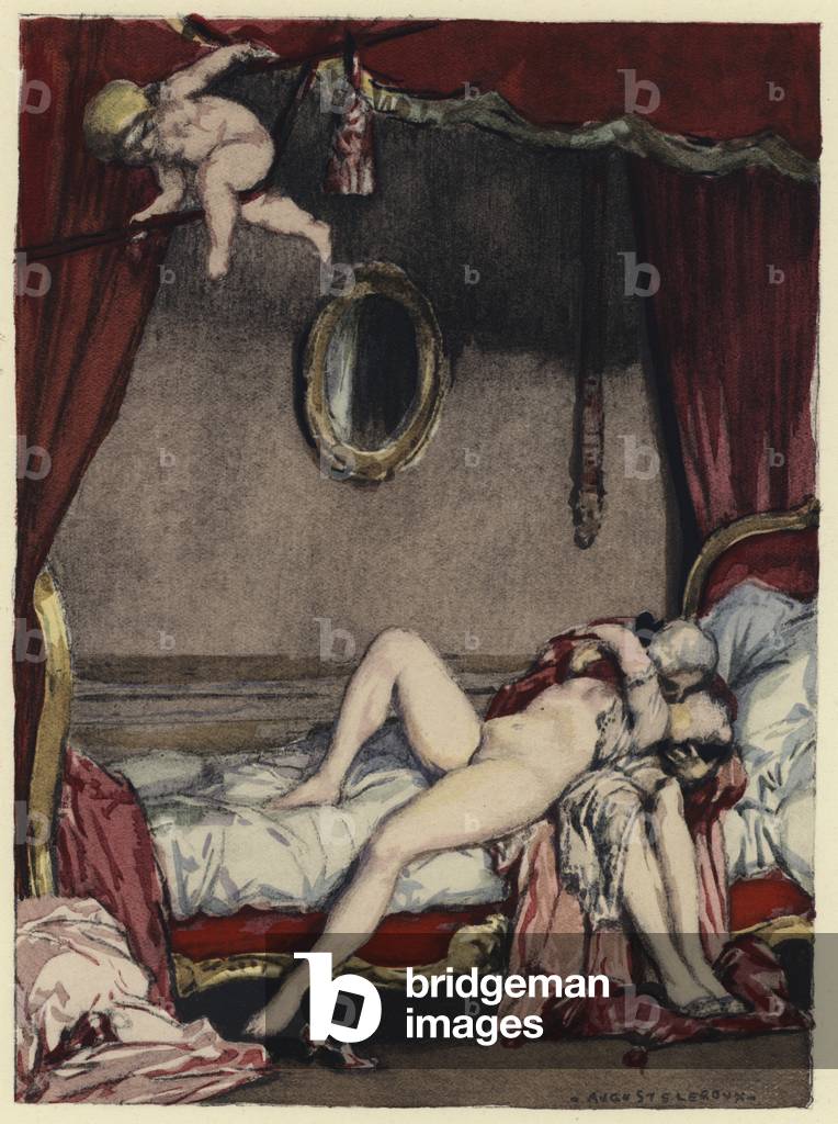 Illustration für Memoiren von Casanova (Farbe litho)