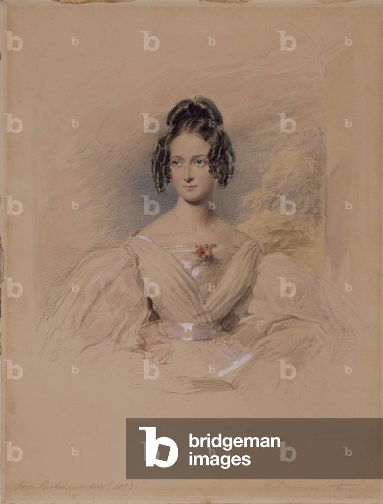 ritratto di una signora, 1833 (mista tecnica su carta)