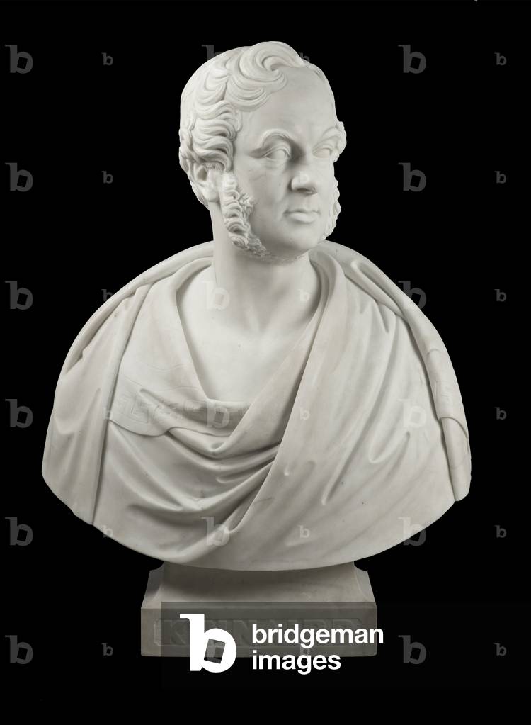 George William Fox Kinnaird, 9th Lord Kinnaird, um 1859-61 (marmor)