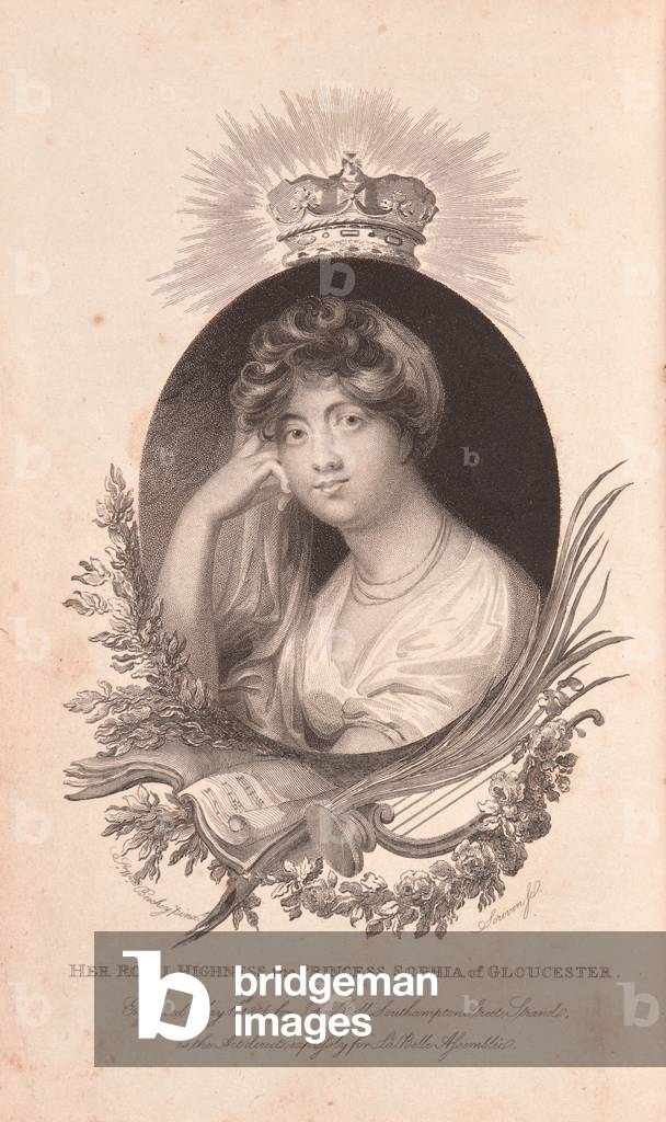 Bild von Gravur "Ihre Königliche Hoheit die Prinzessin Sophia von Gloucester" 1806 von Edward Scriven