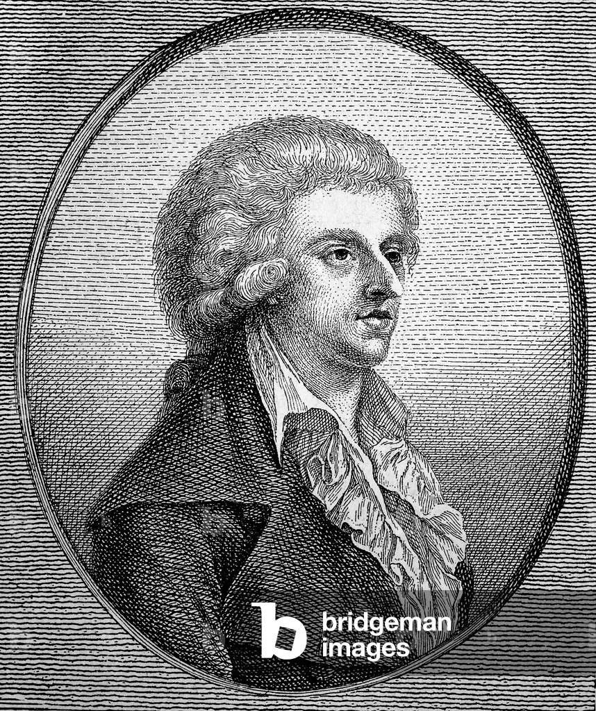 "Johann Christoph Friedrich von Schiller 26 anni" 1880, b/w