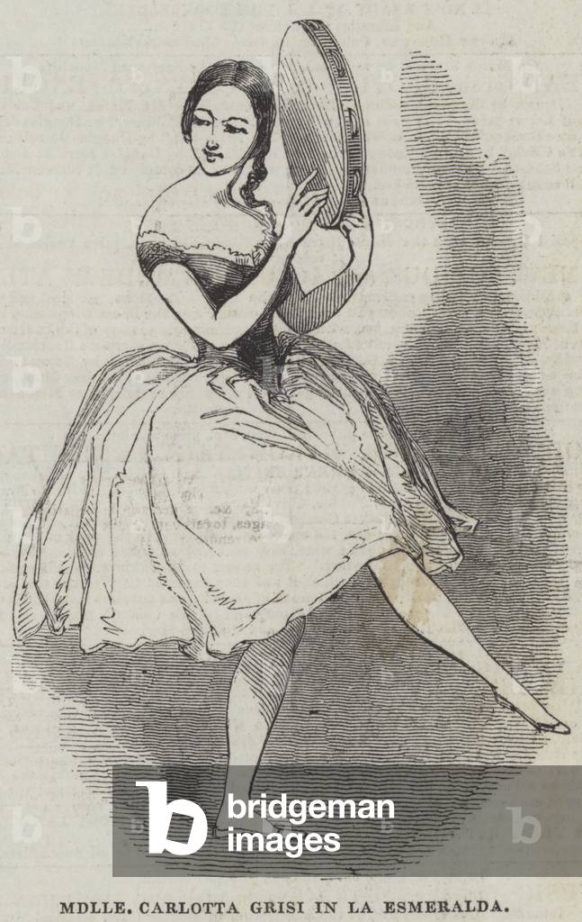 Mademoiselle Carlotta Grisi in La Esmeralda (engraving) by English Artist