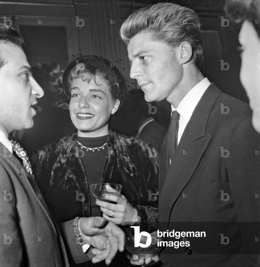 Simone Signoret e Gerard Philippe, 1948 (foto in bianco e nero)