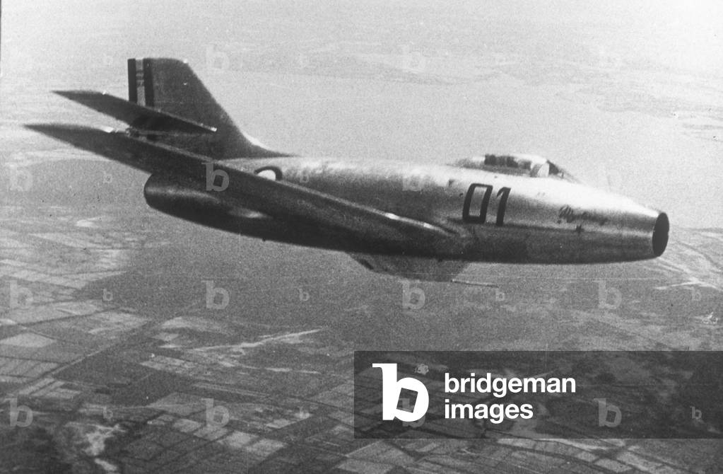 Immagine di Fotografia "L'aereo Mystere IV 01 di Marcel Dassault (primo volo nel 1952)" 1952 di Unknown photog