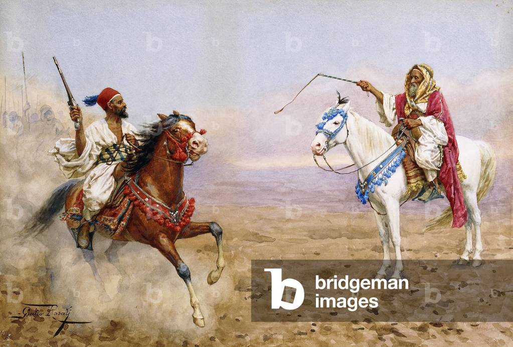 Immagine di Disegno "Cavalieri arabi" di Giulio Rosati