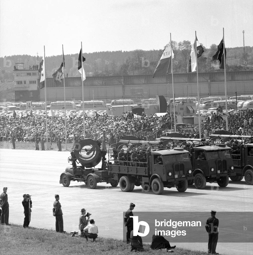 Switzerland Army Parade 1959, 1959 (b/w photo) by