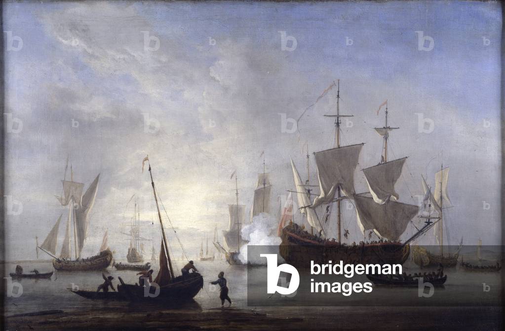 Immagine di Dipinto "Spedizione in una calma" 1680 di the Younger Velde