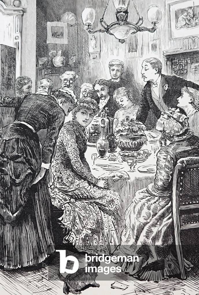 Ein Familienhochzeitsfrühstück, 1884 (Gravur)