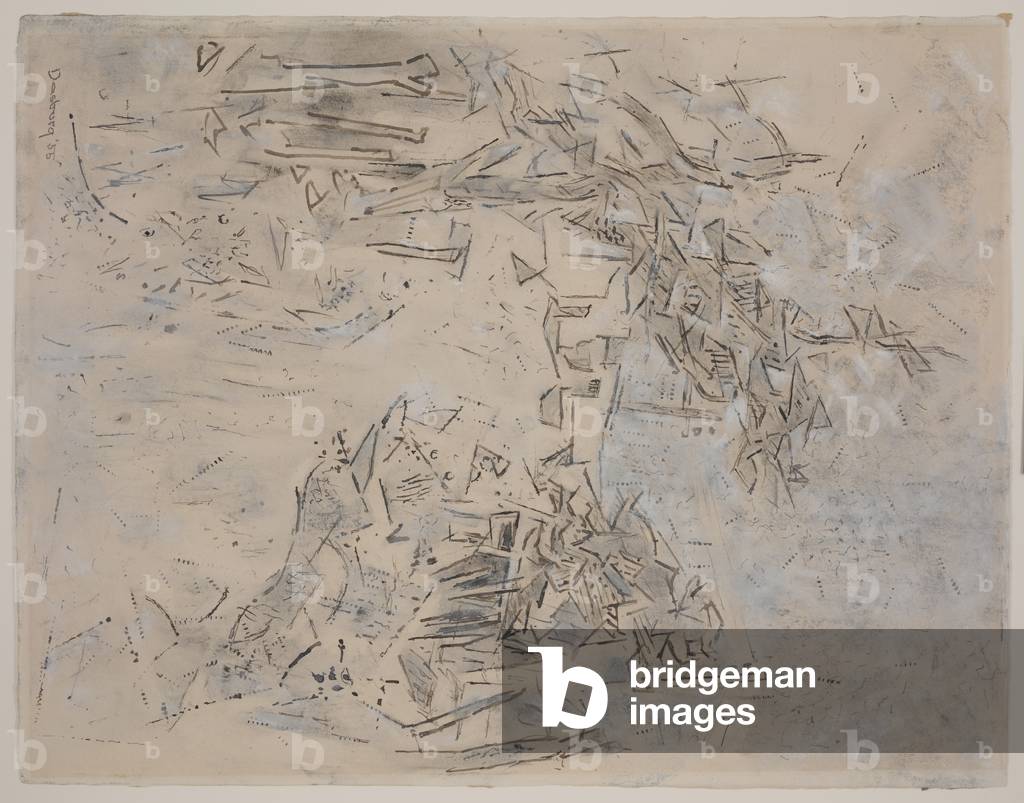 Early Snow, 1955 (inchiostro a inchiostro su carta)