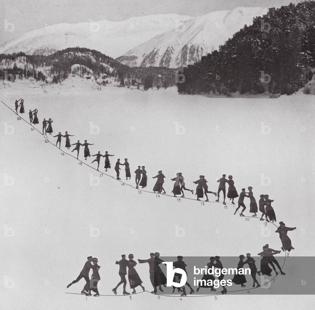 Immagine di Fotografia "Pattinaggio con Bror Meyer: Valzer (foto b/n)" 1921 di American Photographer