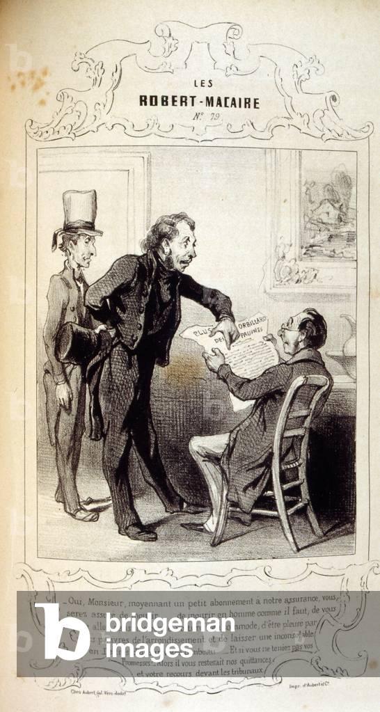 illustrations about ideas and legends Philipon under the title Les Cent and Robert Macaire by Honore Daumier