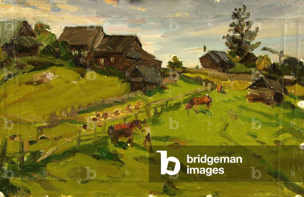 Bild von Gemälde "Russian Village" 1960 von Konstantin Gneushev